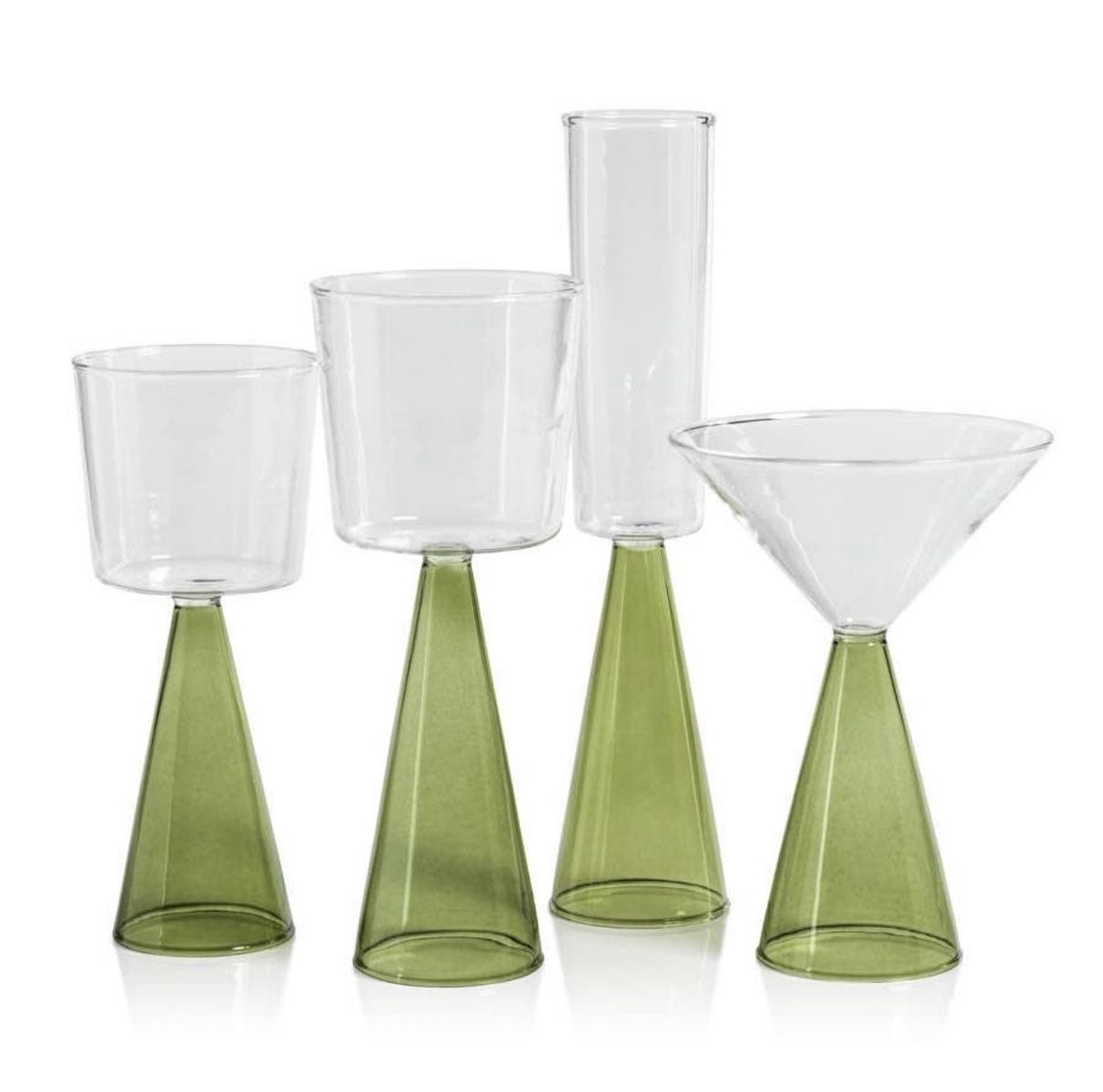 New Zodax Veneto Borosilicate Glasses Wine Martini