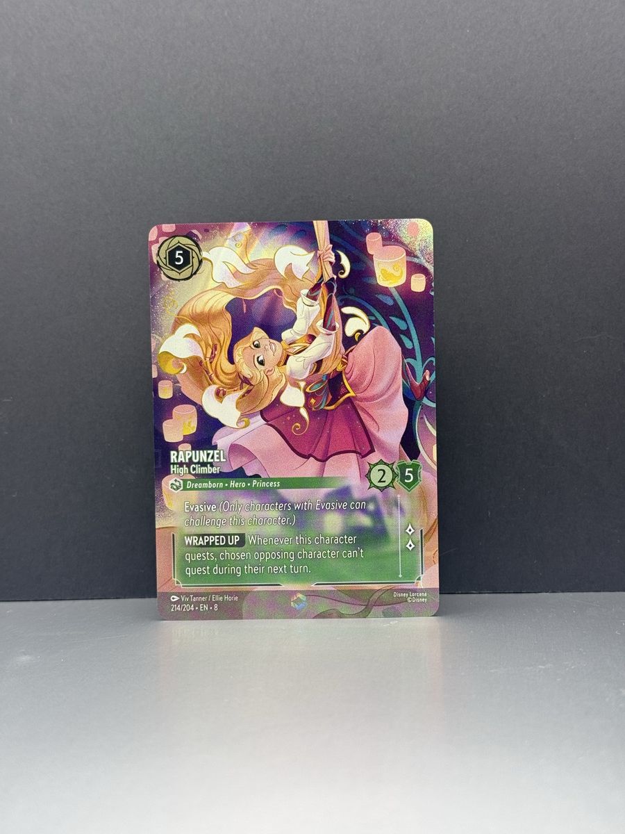 Disney Lorcana Rapunzel - High Climber 214/204 EN 8 Enchanted Foil Card