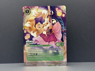Disney Lorcana Rapunzel - High Climber 214/204 EN 8 Enchanted Foil Card