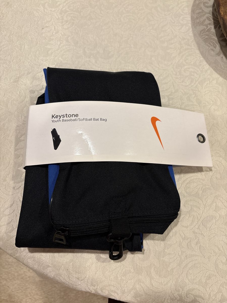 Nike Keystone Youth Baseball/Softball Bat Bag - Black and Blue