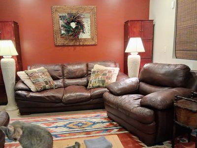 Leather 4 piece living room set