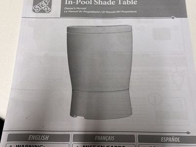 Step2 In-Pool Shade Table White - New in Box - Perfect for Poolside Relaxation