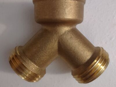 Y CONNECTOR BRASS WITH WASHER