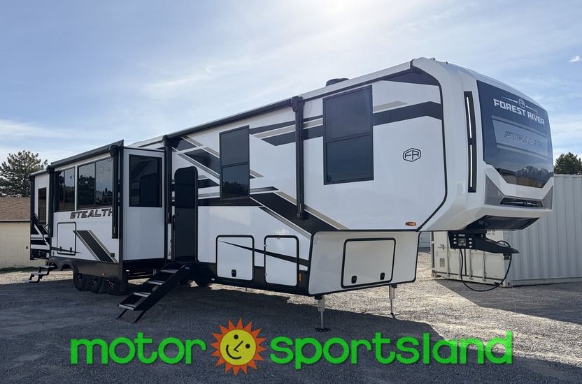 2026 Forest River Stealth 4114GX Toy Hauler Garage Loft Rear Entertainment Outdoor Kitchen