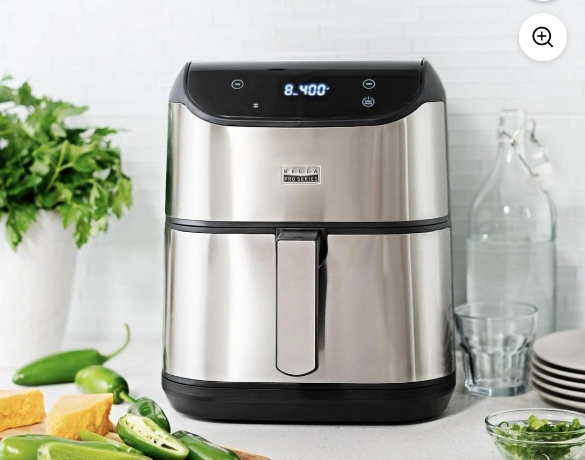 Bella PRO - 6-qt. Touchscreen Air Fryer - Stainless Steel