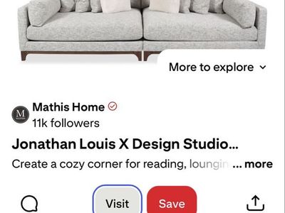 Jonathan Louis sectional couch 10”x5”