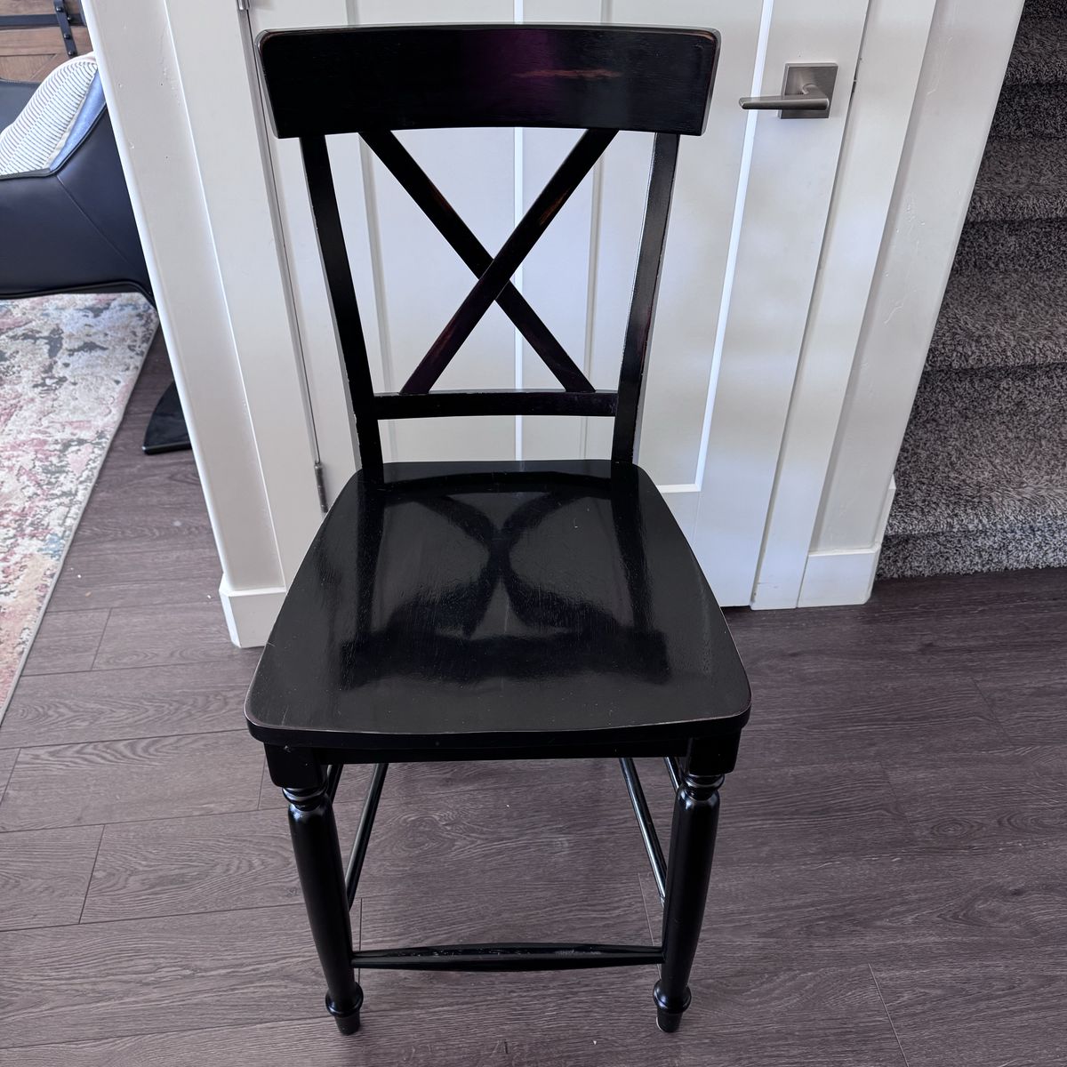 4 Black Bar Stools