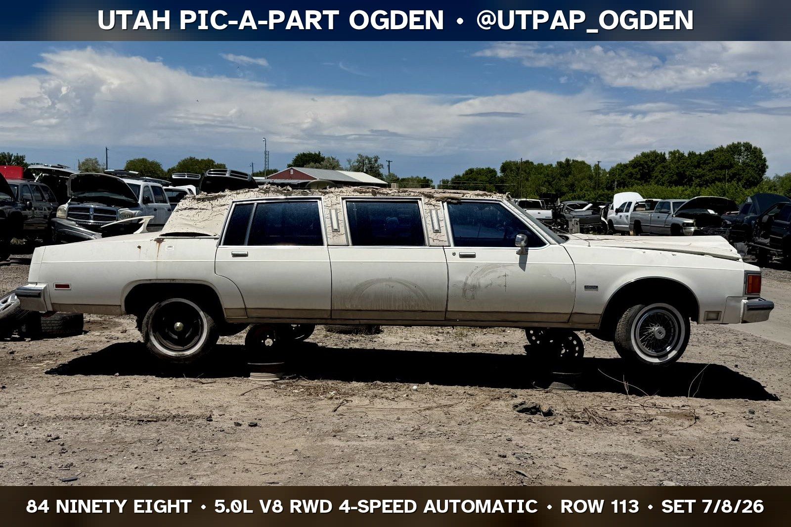 1984 Oldsmobile Ninety Eight Parts - UTPAP Ogden