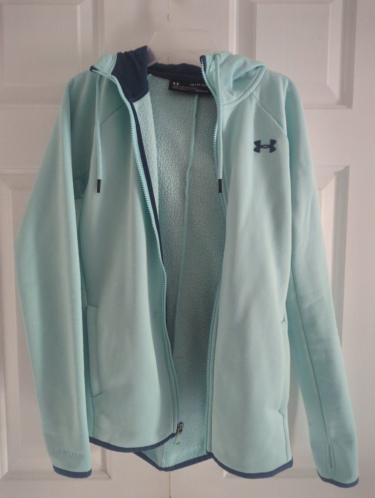 Under Armour Storm ColdGear Full-Zip Hoodie - Women's XS/TP - Light Blue/Navy