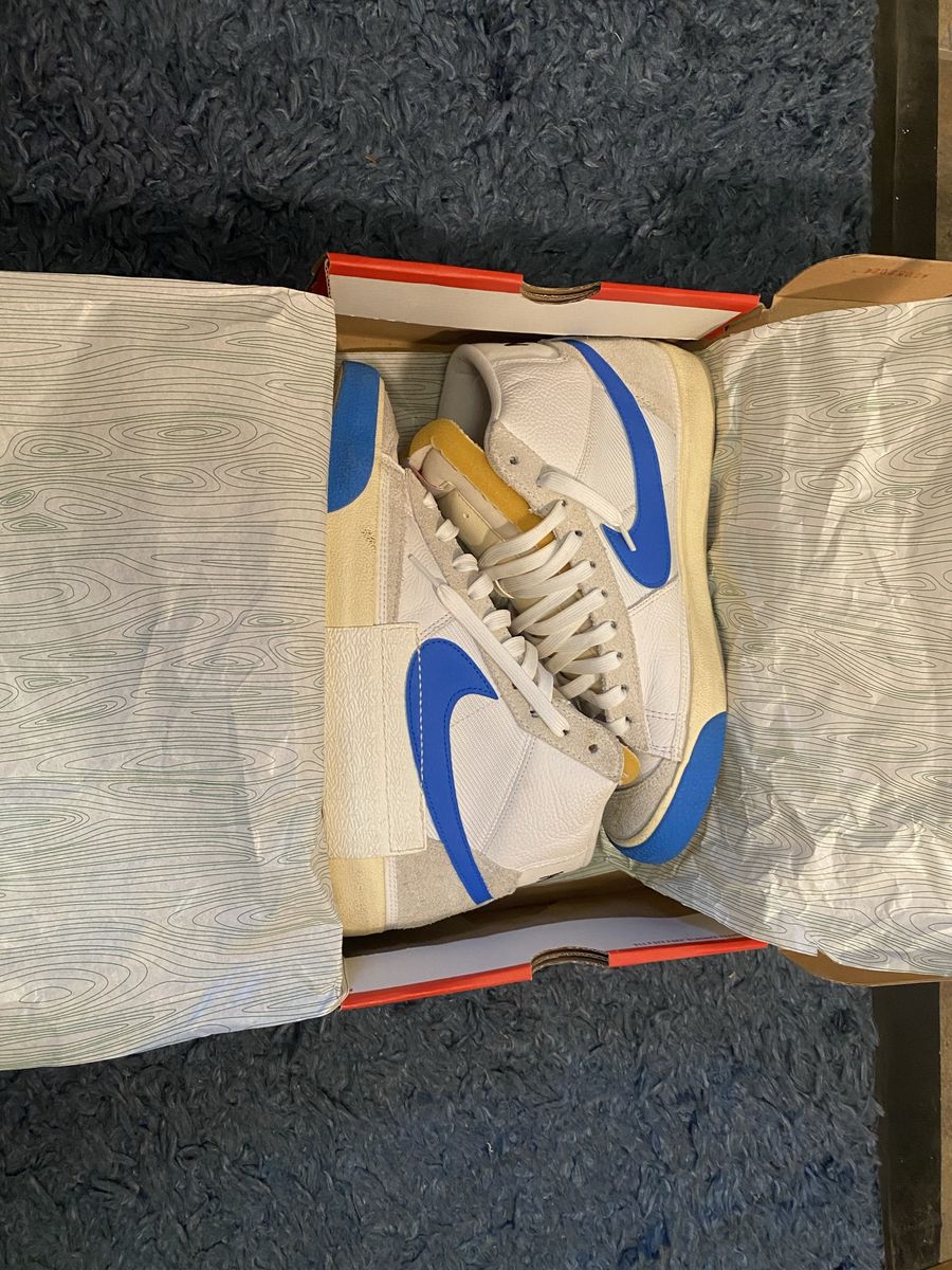 Nike Blazer Mid '77 Pro Club Men's 10 White/Blue