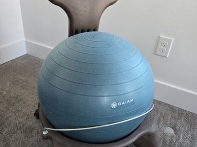 Gaiam Balance Ball Chair with Rolling Base and Back Support