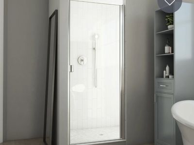 DreamLine 28” x 72” Semi-Frameless Shower Door - Brushed Nickel (NEW Open Box)