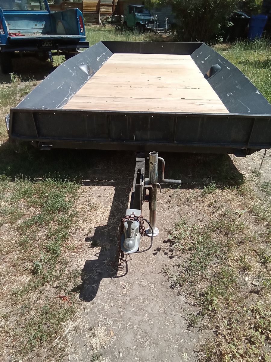 Trailer 16x6 raft tilt deck swivel tongue