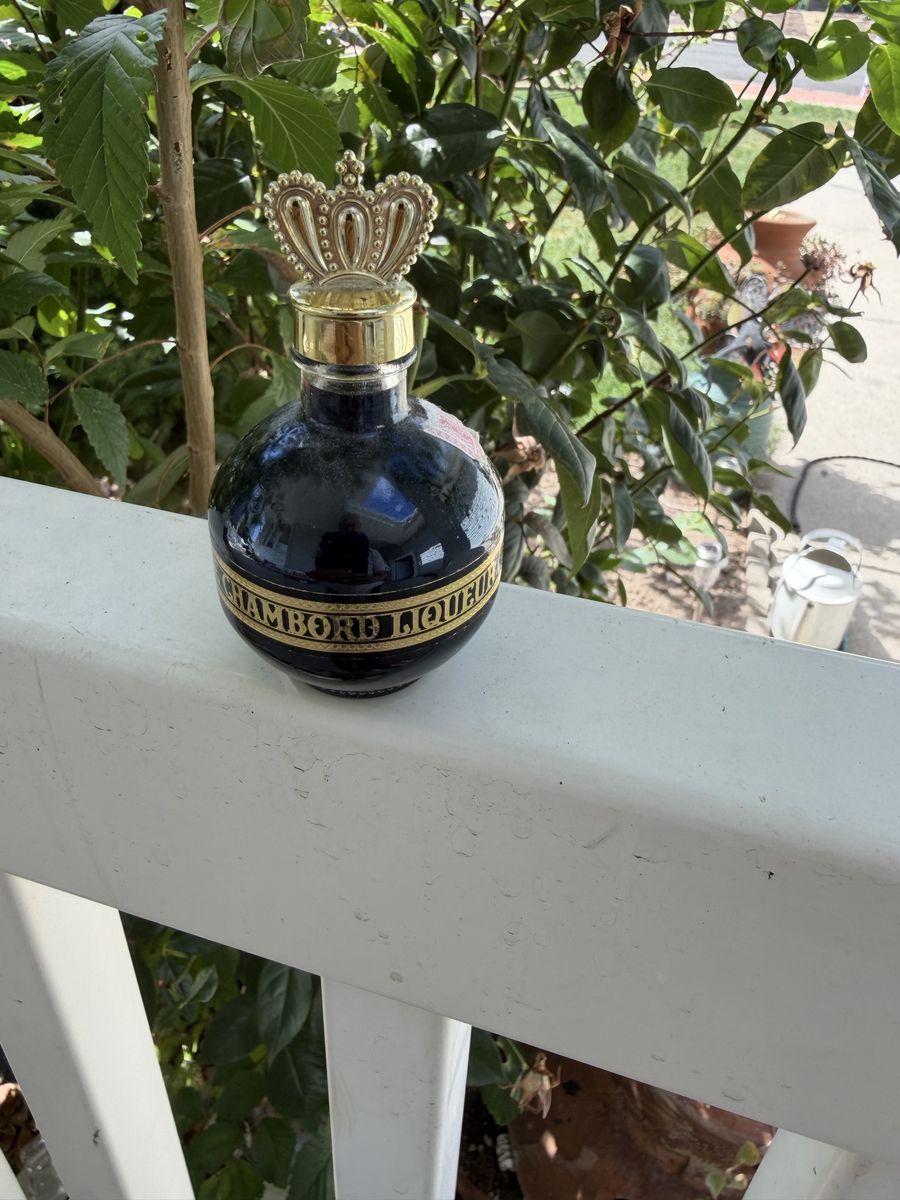 Vintage Chambord Liqueur Bottle with Crown Stopper
