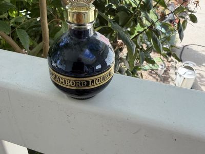 Vintage Chambord Liqueur Bottle with Crown Stopper