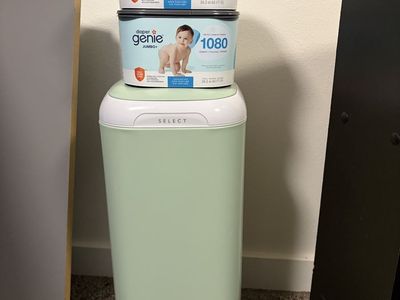Select by PURELL Mint Green Foot Pedal Trash Can AND 2 FREE Diaper Genie Bags