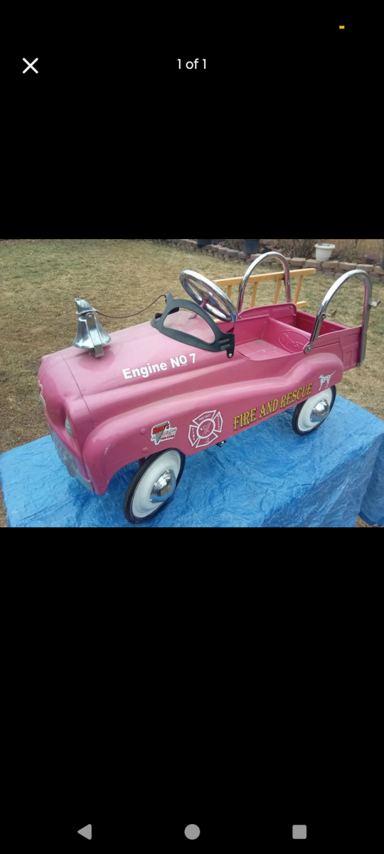 Vintage metal kids car