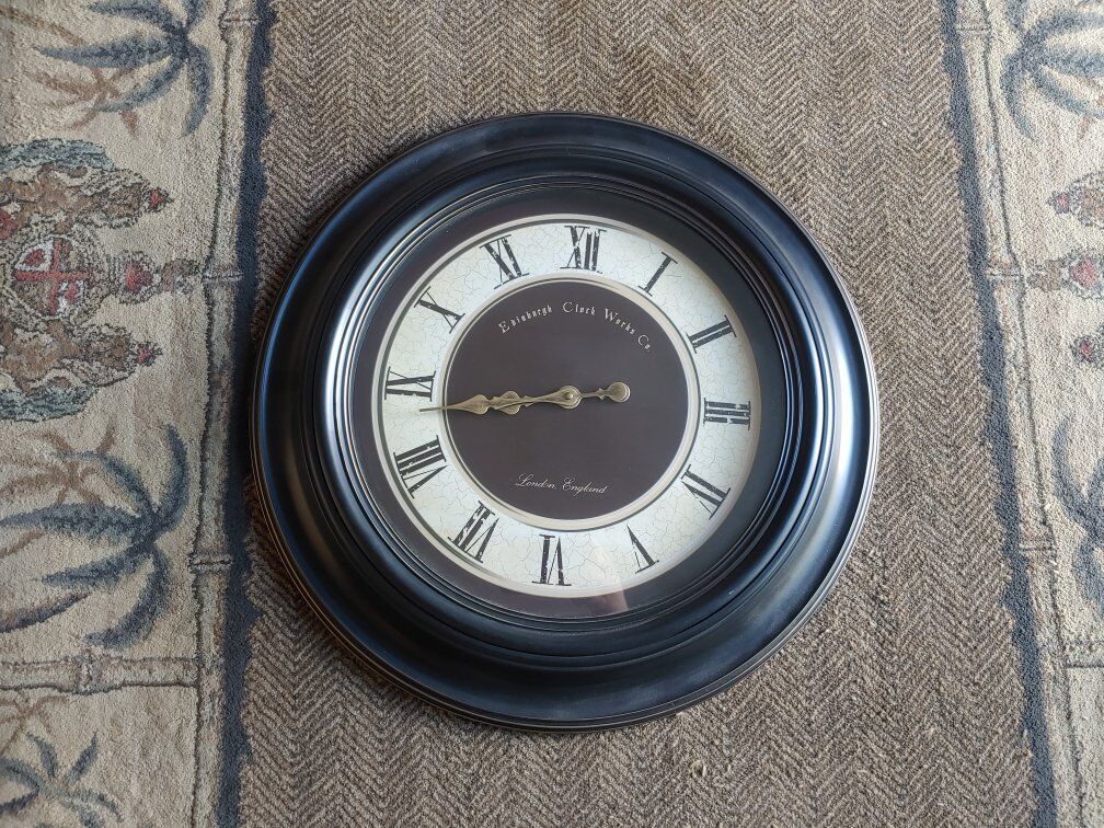 Large 24 inch Edinburgh Clock Company Wall Clock.