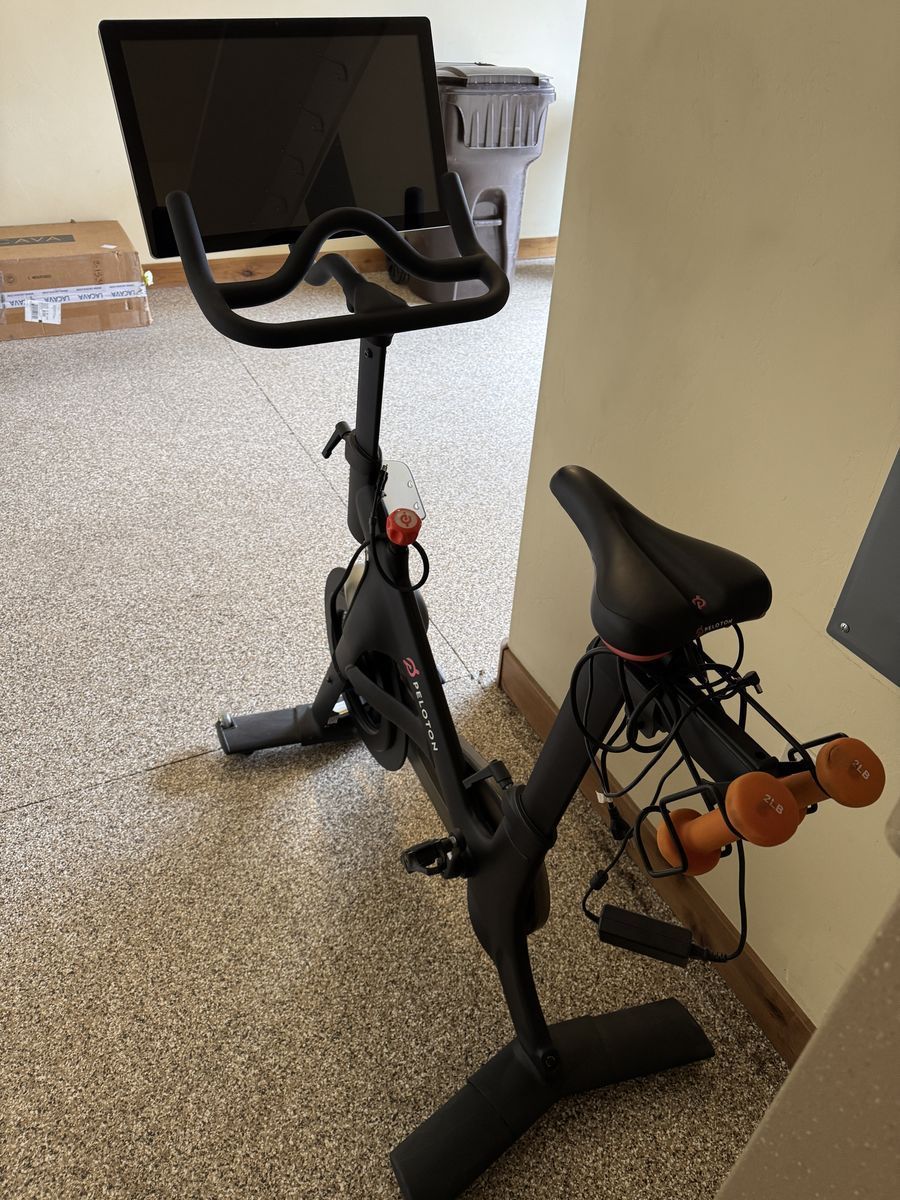 Peloton Bike w/ Screen + Weights - Excellent Condition