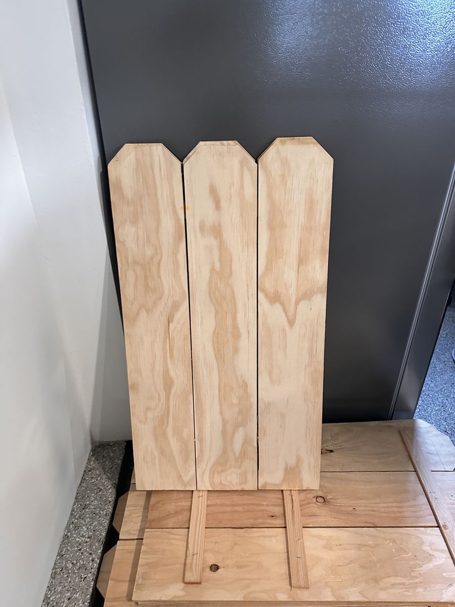 Unfinished Wood Picket Fence Sections - DIY Garden Decor & Crafts, 12-14 signs