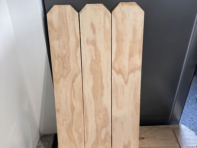 Unfinished Wood Picket Fence Sections - DIY Garden Decor & Crafts, 12-14 signs