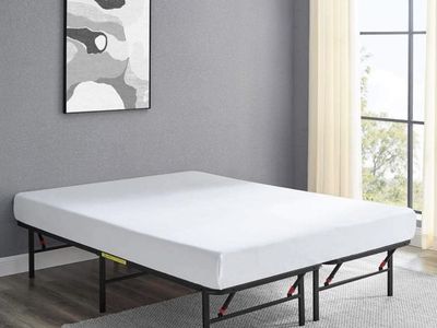 Foldable Queen Size Heavy-Duty Metal Bed Frame – Like New