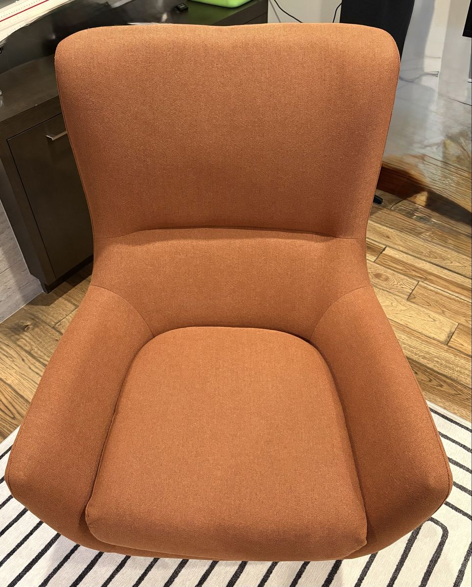 Article swivel lounge chair (burnt orange)