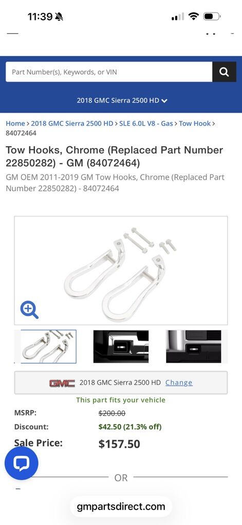 Gmc Recovery Hooks