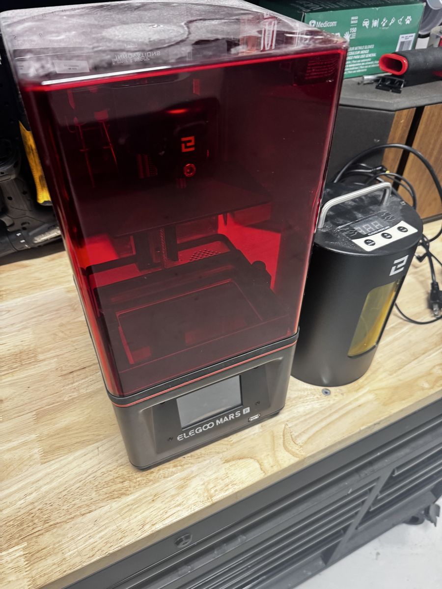 ELEGOO Mars Pro Resub 3d Printer + ELEGOO Mercury curing chamber.