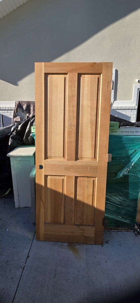 Solid raised panel 32" interior door