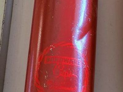 Vintage Red Metal Bondware Cups Dispenser by Continental