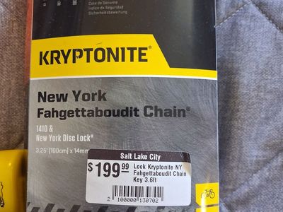 Kryptonite 3.6 foot bike lock
