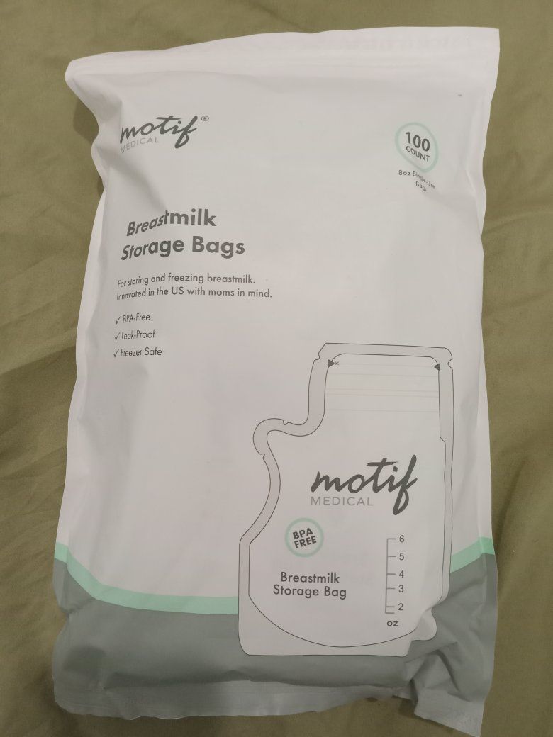 Motif Medical Breastmilk Storage Bags - 100 Count, 8oz, BPA-Free, Leak-Proof & Freezer Safe