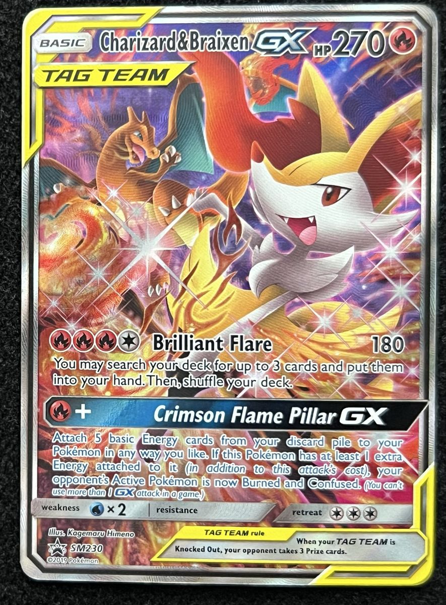 (NM) Charizard & Braixen GX SM230 - Pokemon SM Promos
