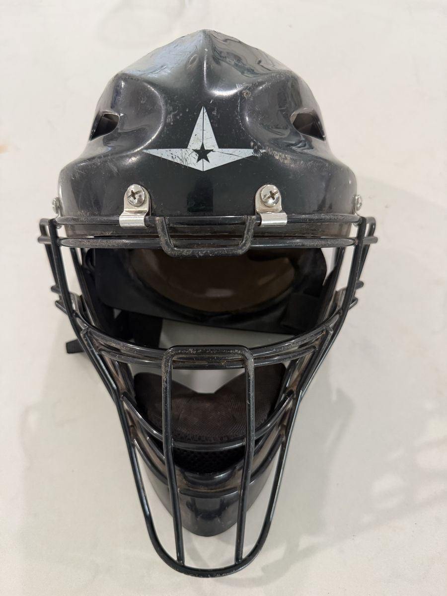 All-Star Catcher's Helmet - Black, Used Baseball/Softball Head Protection (Youth Ages 10-12)