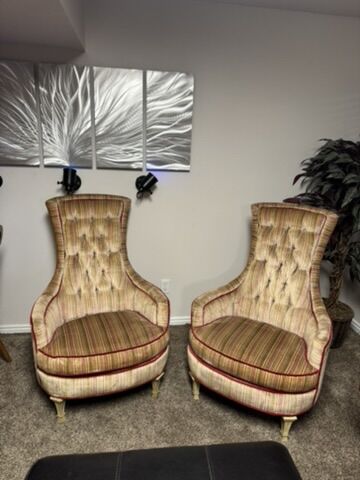 Vintage Silver-Craft Armchairs