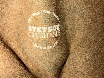 Stetson Explorer Crushable 100% Wool Water Repellent Fedora Hat - Made in USA, Size Medium