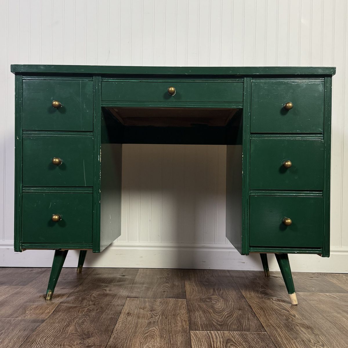 Hunter Green Vintage Student / Craft Desk