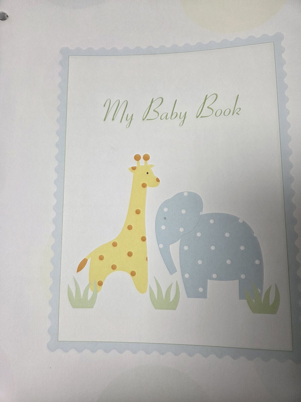 C.R.GIBSON ANIMAL PARADE LOOSELEAF BABY MEMORY BOOK