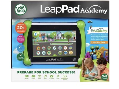 LeapFrog LeapPad Academy Kids Learning Tablet with Charger and Original Box