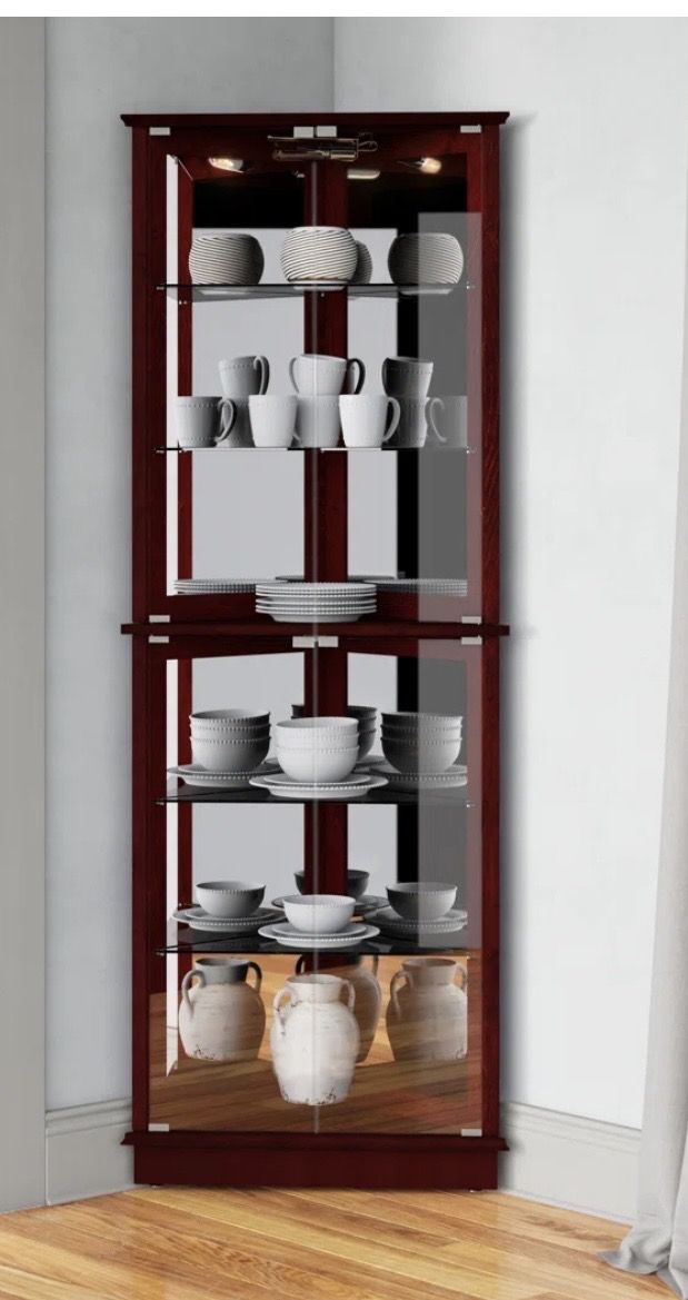 Brand New Corner Curio Cabinet