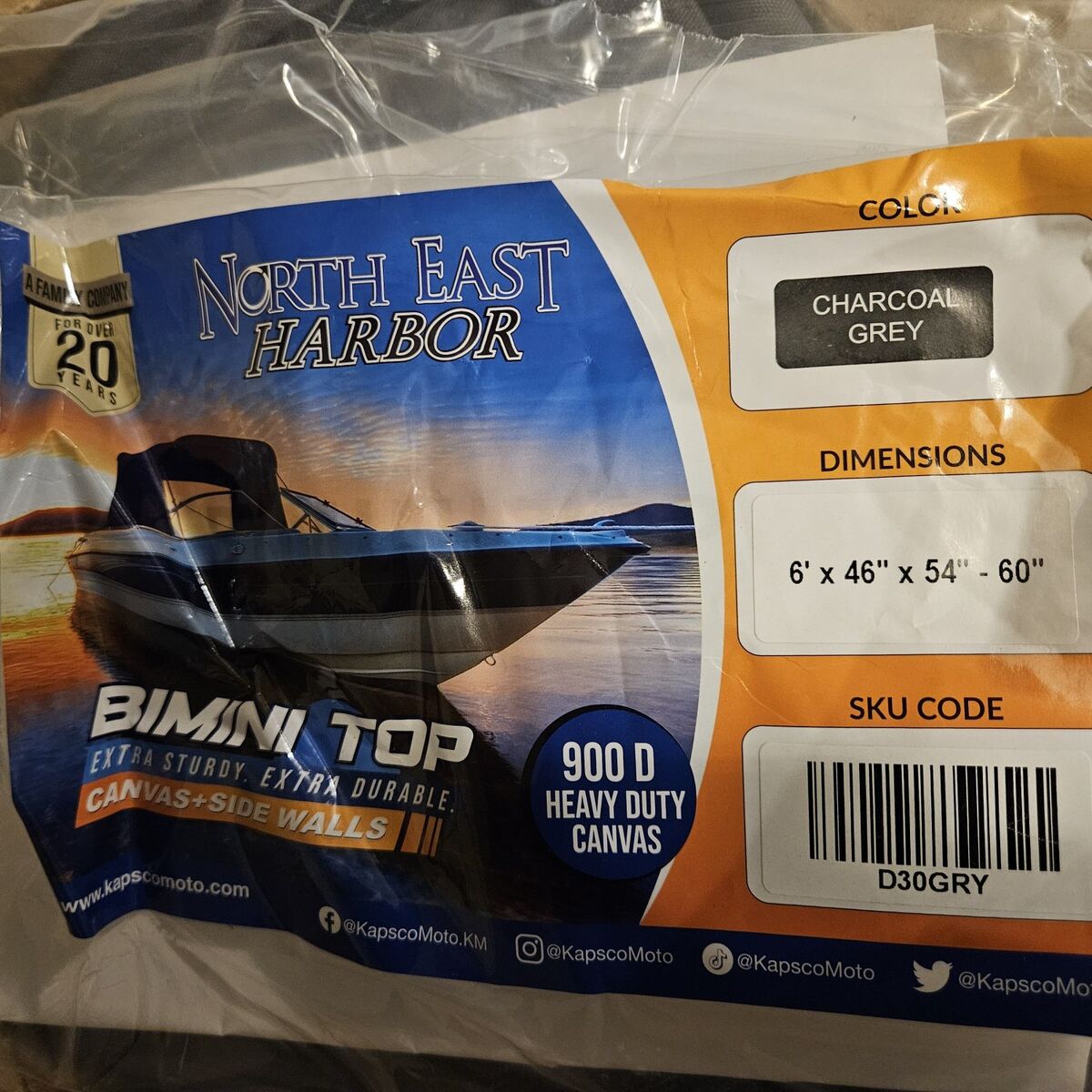 Northeast Harbor Replacement 3 Bow Bimini Top