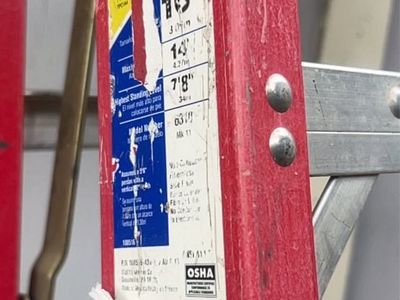 Werner 10 ft Fiberglass Extension Ladder - 375 lbs Load Capacity, Type 1AA
