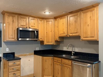 Wood Kitchen Cabinets & Black Granite Countertops - Full Set. OBO