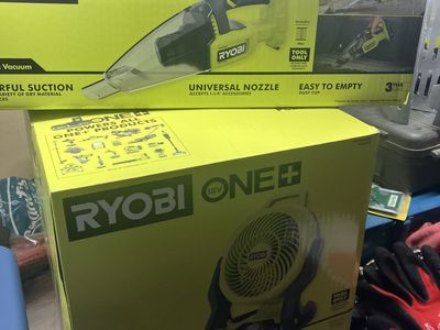 Ryobi work fan and vacuum