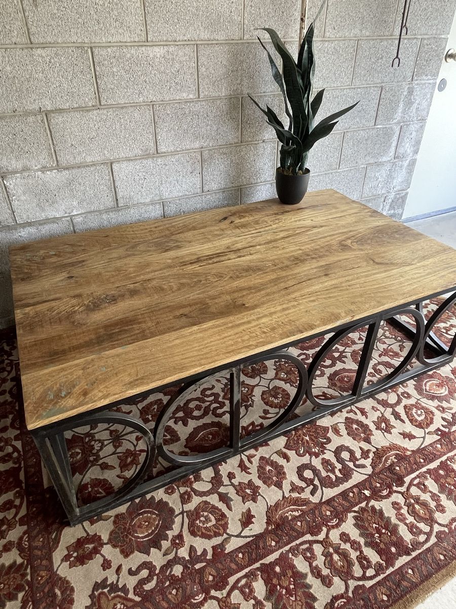 Wooden Iron Coffee Table