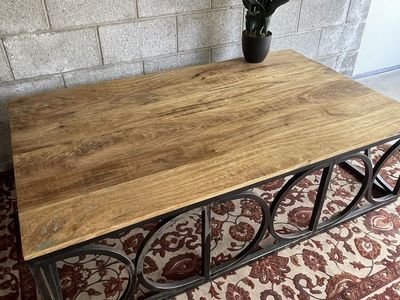 Wooden Iron Coffee Table