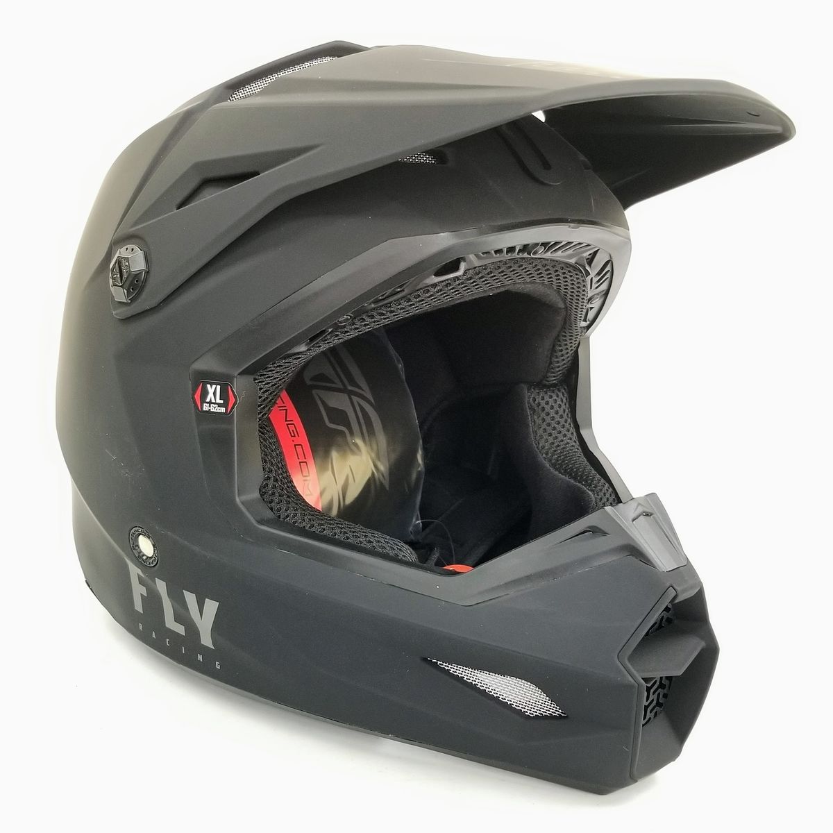 Fly Racing Kinetic Lite MX Helmet (Matte Black, X-Large) (73-3473X-L-R2-S3)