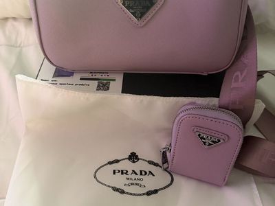 Prada Milano Small Lavender Shoulder Bag with Coin Purse