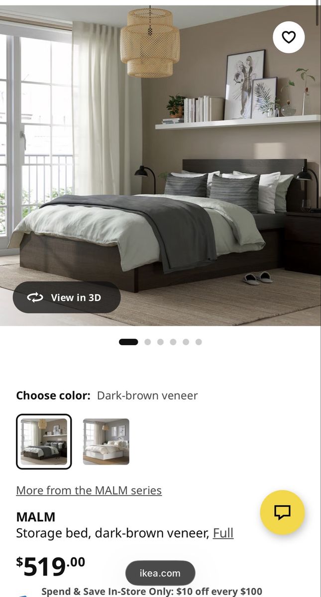 IKEA lift up full sized bed frame